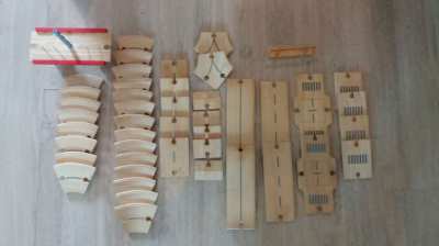 WOODEN ROAD TRACK TOY SET 49 PIECES