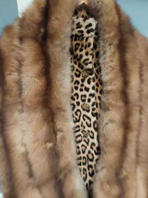 SABLE RUSSIAN GOLDEN SHAWL AND LEOPARD COAT. EXTREMELY RARE. 