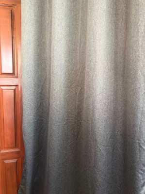 Curtains 2 pieces 2.20m x 1.40m gray, opaque.