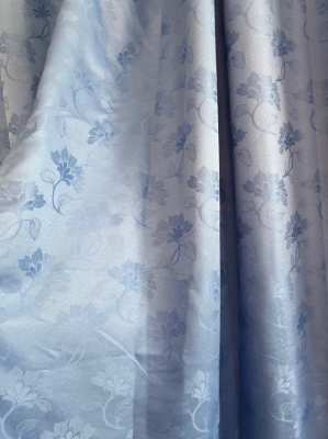 3xCurtains with eyelets,1,64m x1,38m blue, opaque 