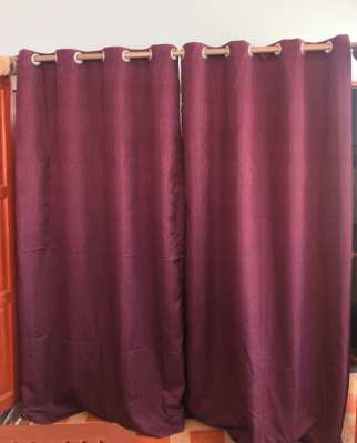 2 Curtains with eyelets, purple ,opaque 2.20m x 1.33m..