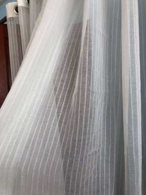 4 White Curtains translucent,1,60m x1,38m,with eyelets.Free Shipping..