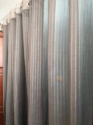 4 Curtains silver,translucent,1,40m x2,20m, with eyelets.REDUCED