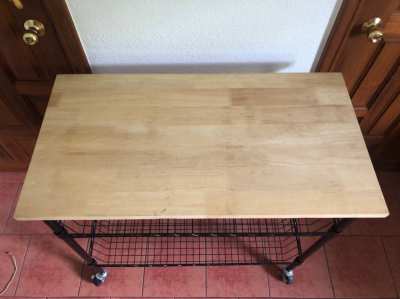 Kitchen table with wheels, side table