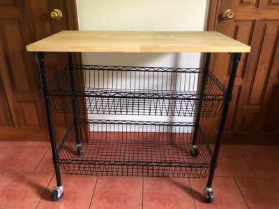 Kitchen table with wheels, side table