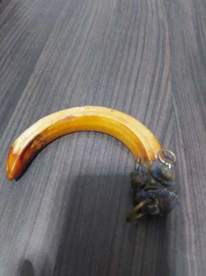 Chinese bovine horn item could be used as a keyring price includes del