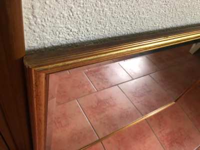 Wall mirror with golden frame, mirror , Rectangular mirror