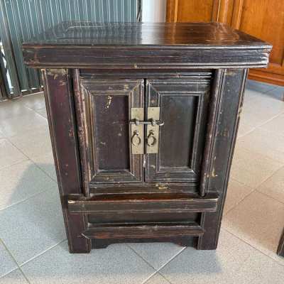 A pair of Chinese Qing Dynasty period bedside cabinets