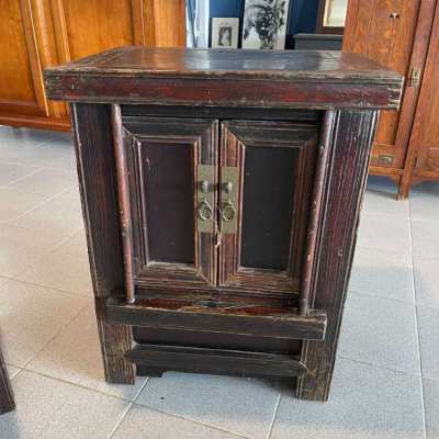 A pair of Chinese Qing Dynasty period bedside cabinets