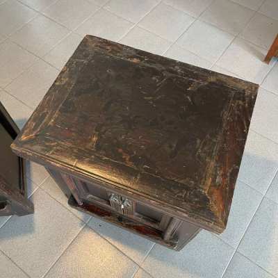 A pair of Chinese Qing Dynasty period bedside cabinets