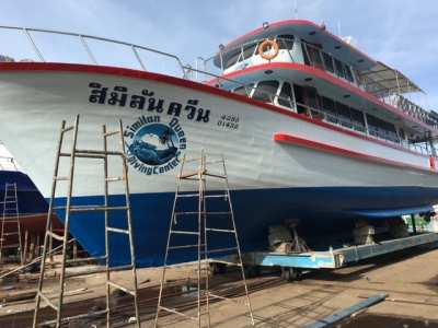 Similan Queen Dive Boat over 90ft long needs rebuild but still solid 