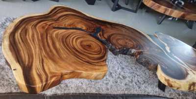  New Solid acacia log coffee table unique and beautiful amazing center