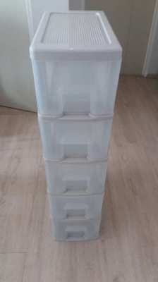 5 LARGE STACKABLE STORAGE DRAWERS & ORGANIZER LIGHT & STRONG (2 UNITS)