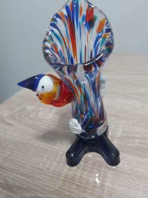 Beautifull multicoloured Murano clown vase 7.5