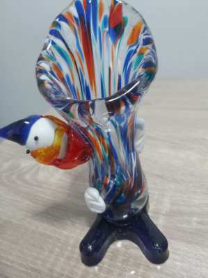 Beautifull multicoloured Murano clown vase 7.5