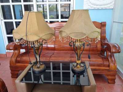 2x Table lamps, night table lamps, A Nice Pair of Table Lamps vintage 