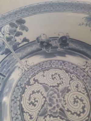 Massive old chinese blue/white bowl 15