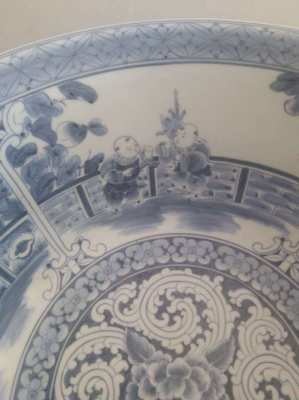 Massive old chinese blue/white bowl 15