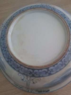 Massive old chinese blue/white bowl 15