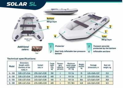 Inflatable boat SOLAR SL300