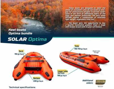 Inflatable boat SOLAR 380K Optima