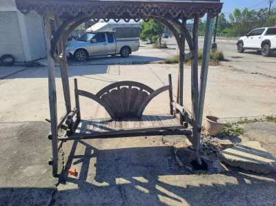 Outside QUALITY furniture ,2 HEAVY tables & seats + 1 WOODEN swing