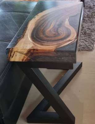  NEW  ACACIA HARDWOOD BLACK  RIVER TABLE