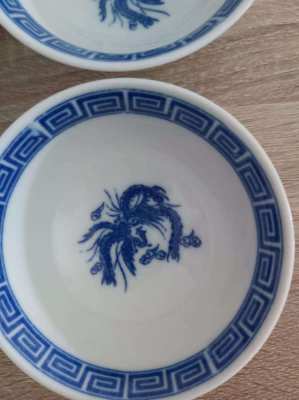 Sale now on 5 chinese blue and white bowls 4 character mark to base