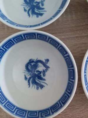 Sale now on 5 chinese blue and white bowls 4 character mark to base