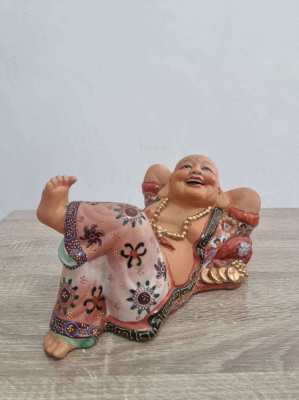 Gorgeous chinese porcelain reclining happy Budha/maitreya 12