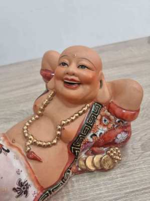 Gorgeous chinese porcelain reclining happy Budha/maitreya 12