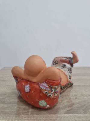 Gorgeous chinese porcelain reclining happy Budha/maitreya 12