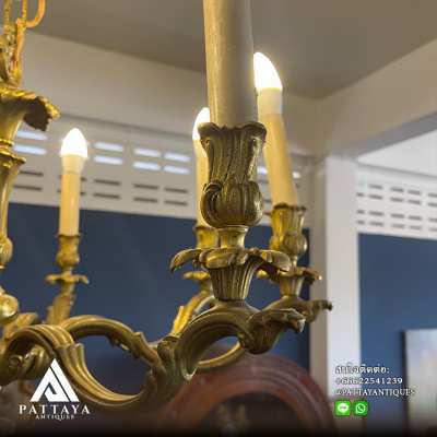 Antique bronze 8 lights chandelier