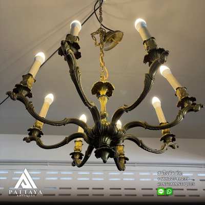 Antique bronze 8 lights chandelier