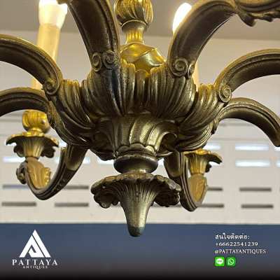 Antique bronze 8 lights chandelier