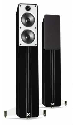 Q ACOUSTICS - CONCEPT 40 FLOOR STANDING SPEAKERS - PIANO BLACK GLOSS