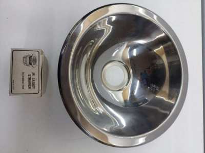 Sink, Round 9 inch stainless steel