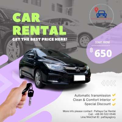 Car Rental Starts @367 - 850 THB / DAY 