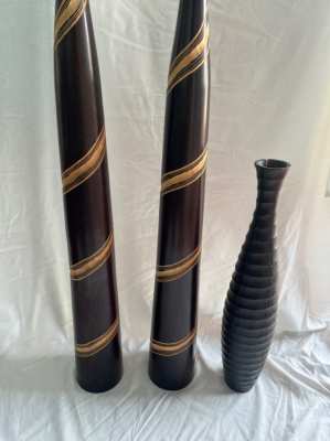 Wooden Vase, 2 beautiful vases made of wood ,--REDUCET--