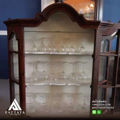 Antique Dutch hanging display cabinet