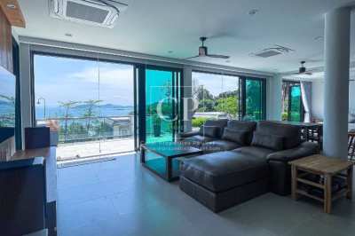 Upscale 2-Bedroom Pool Villa with Panoramic Sea View in Pa Klok