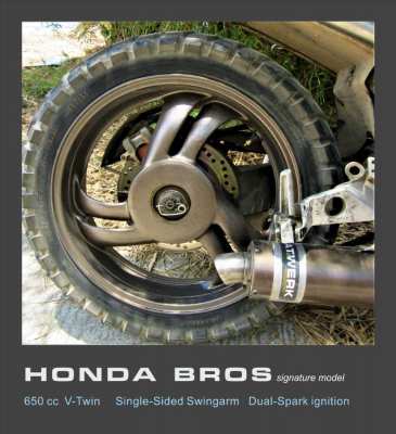 Honda Bros 650cc V-Twin – on/off road custom bike