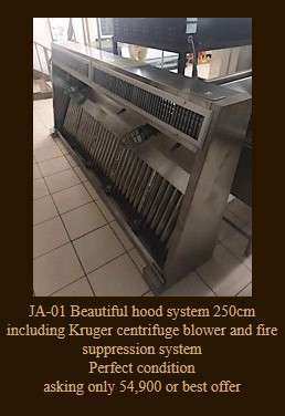 Beautiful hood + KRUGER centrifuge blower and fire suppression system