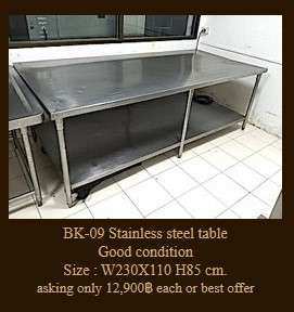 stainless steel table 1 shelf