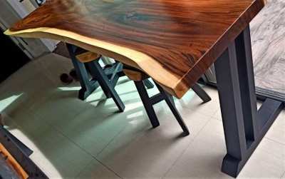 NO 1  DISCOUNTED ACACIA SLAB TABLE TOP FREE DELIVERY