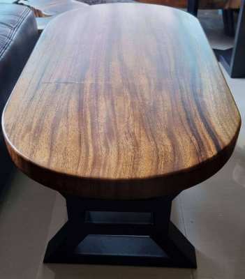 NO 14  acacia oval coffee table105 x 48cm wide 39cm free delivery