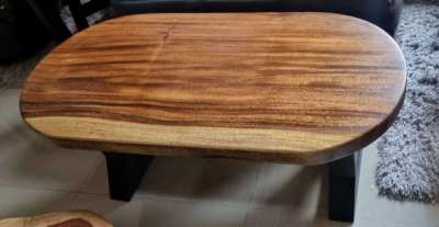 NO 14  acacia oval coffee table105 x 48cm wide 39cm free delivery