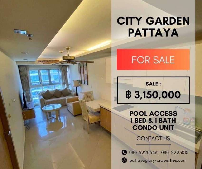 CITY GARDEN PATTAYA ONLY 3.15 M THB.