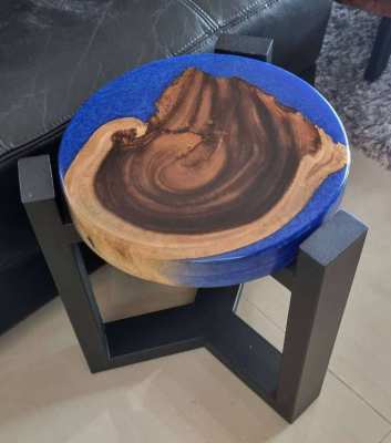 NO.29  NEW  ACACIA HARDWOOD BLUE ISLAND RIVER TABLE