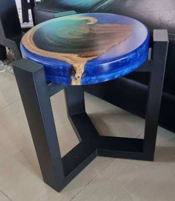 NO.29  NEW  ACACIA HARDWOOD BLUE ISLAND RIVER TABLE